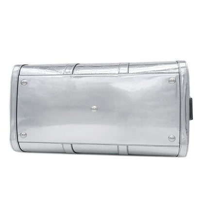 Gucci Boston Bag GG Embossed Medium Duffel Bag Mirror Effect Fabric Metallic