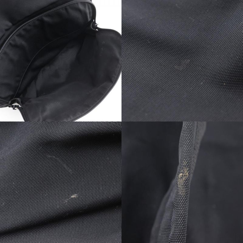 Gucci Backpack 019.0302 Nylon Canvas Black Unisex Backpack/daypack