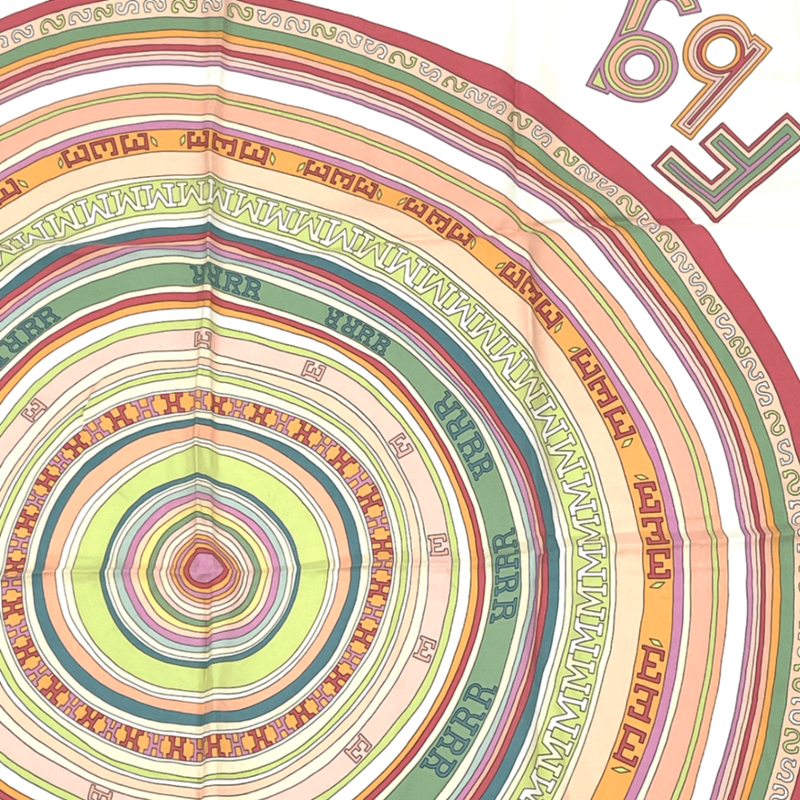 Hermes Scarf Carre 90 France Paris 24 Fbg Silk Multicolor