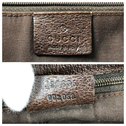 Gucci Beige Brown GG Canvas/leather 120336 Tote Bag Shoulder Bag Ladies 604731