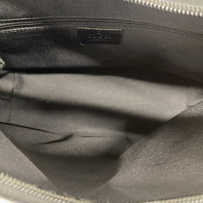 Gucci Shoulder Bag GG Canvas 001 3386 Canvas Black Silver Hardware Women