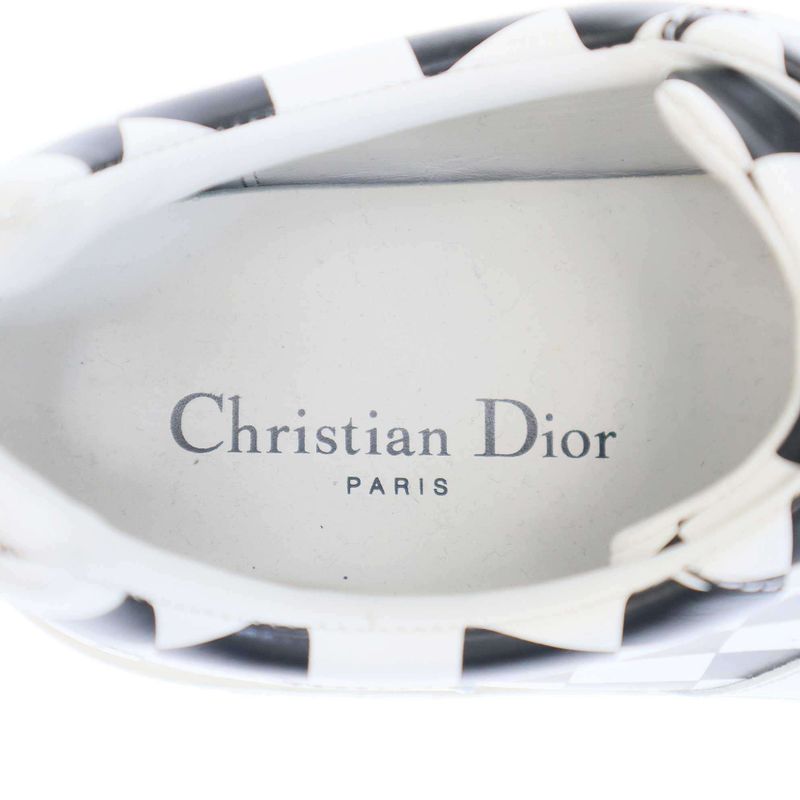 Christian Dior D-Bee Checker Sneakers Ls0218 Black and White 41