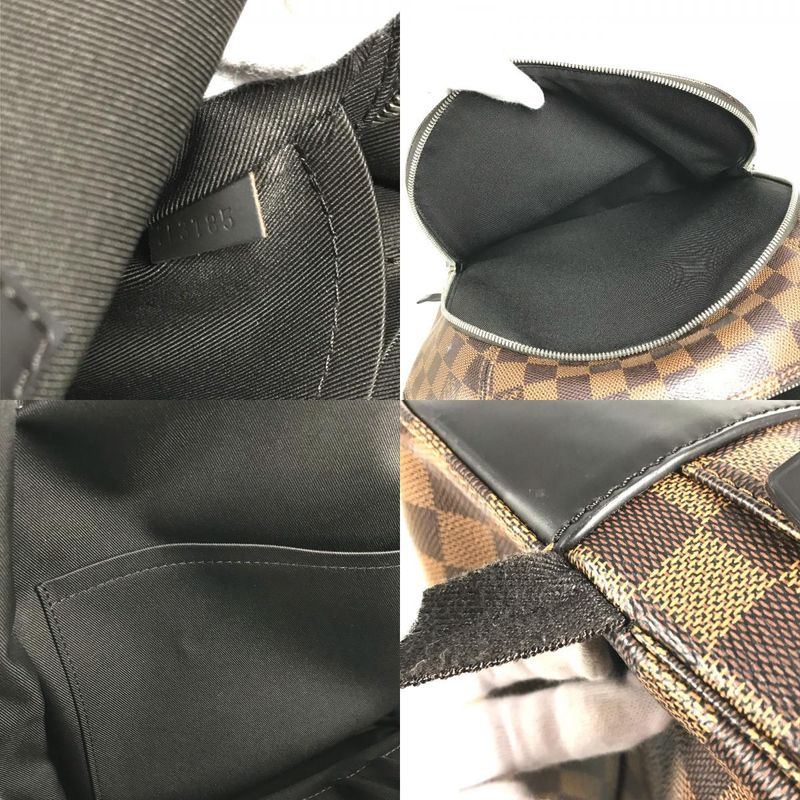 Louis Vuitton Backpack Sac Jake N41558 Damier Canvas Black Brown