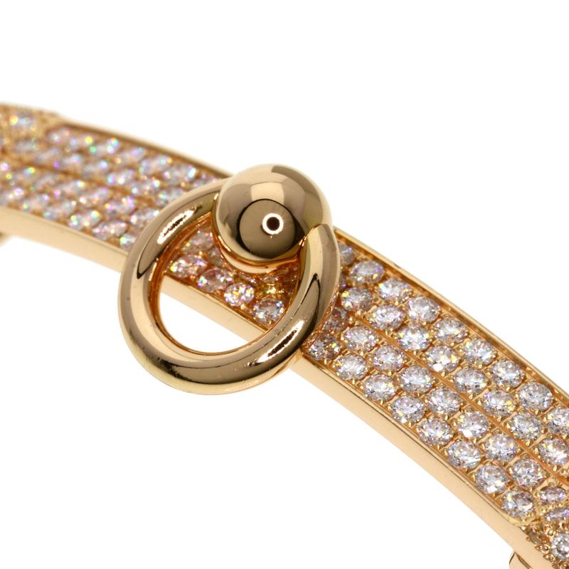 Hermes Collier De Cyan Diamond ST Bracelet 18K Pink Gold Ladies