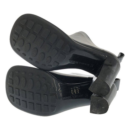 Bottega Veneta - Square Toe Rubber Heeled Short Boots - 35 - Black - Women's