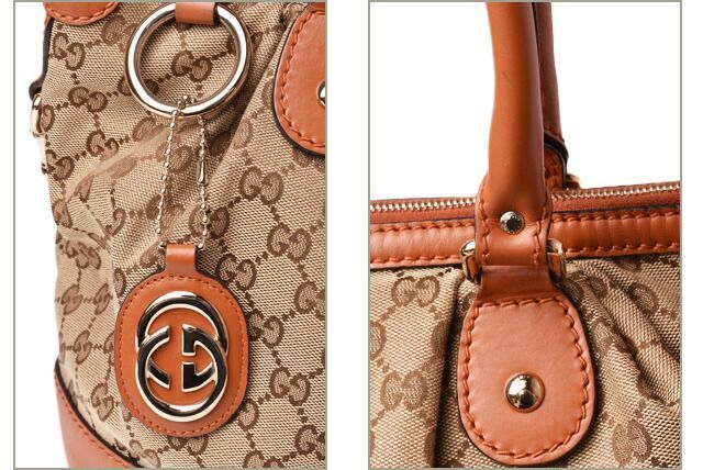 Gucci Tote Shoulder Bag Gucci 2-way Bag GG Brown Beige Light Brown 285730