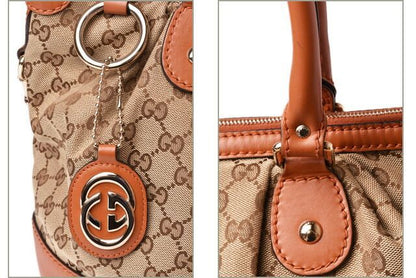 Gucci Tote Shoulder Bag Gucci 2-way Bag GG Brown Beige Light Brown 285730