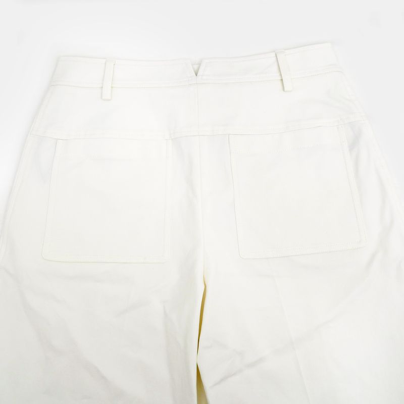 Hermes Pants White Size 38 Cotton Polyurethane Women's Apparel Women's