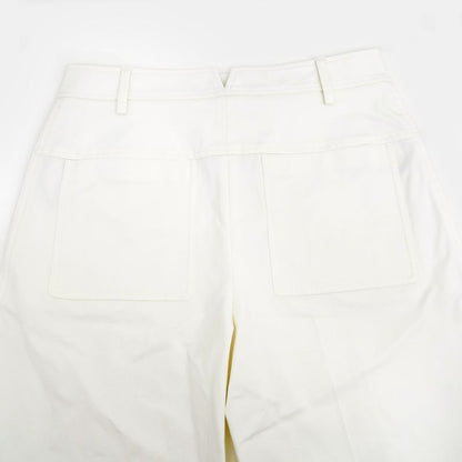 Hermes Pants White Size 38 Cotton Polyurethane Women's Apparel Women's