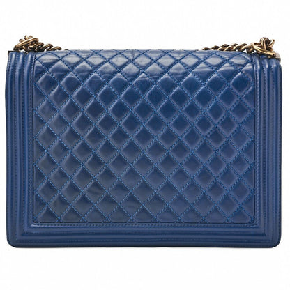 Chanel Boy Chanel Matelasse Chain Shoulder Vintage Calf Large Size Gold