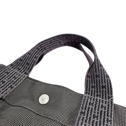 Hermes Canvas Handbag Her Line MM Tote Bag Gray