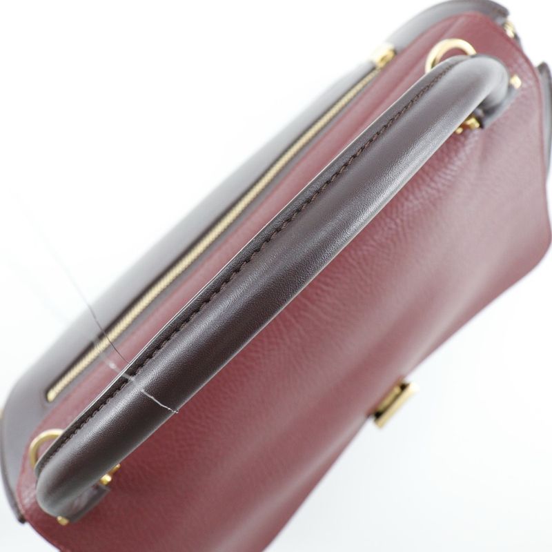 Celine Trapeze 2-way Shoulder Calf And Suede Brown/gray Women's Handbag