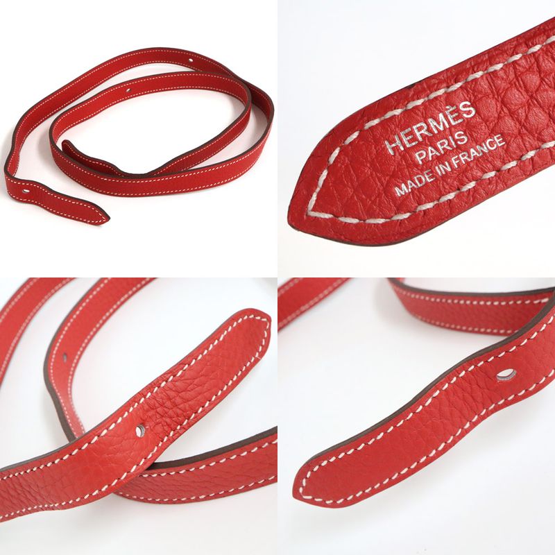 Hermes Alzan 31 Taurillon Clemence Rouge Tomato Vermillion Silver