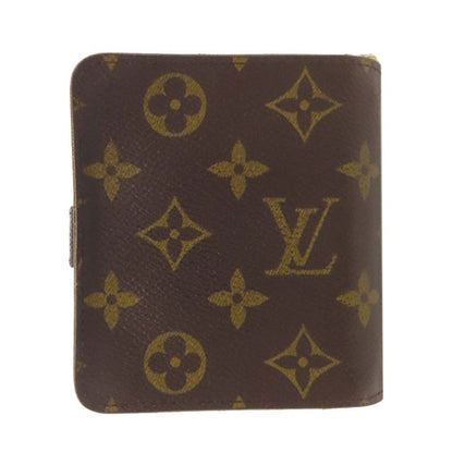Louis Vuitton M61667 Compact Zip Folding Wallet With Coin Purse Monogram Canvas