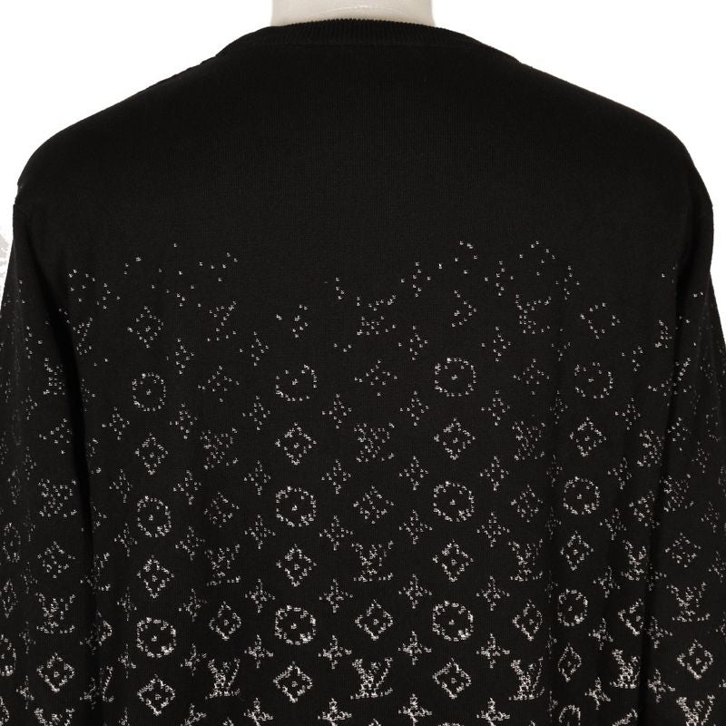 Louis Vuitton Monogram Gradient Rm232q USO Hkn44w Cotton Black Men's Sweater