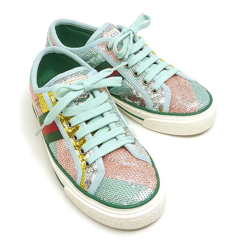 Gucci 652622 Sequined Sneakers 35+ Women's Polar