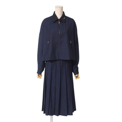 2022Prada Skirt Setup Size Jacket: 38 Skirt: 36S Zip Up Jacket Blouson