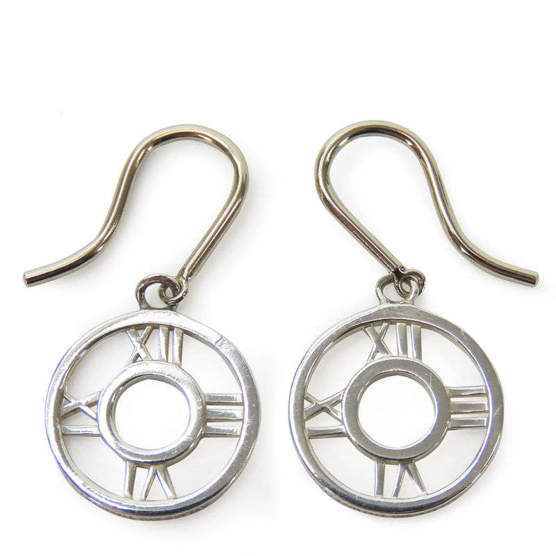 Tiffany & Co Earrings Atlas Open Medallion Silver 925 Approx 2.19g Silver