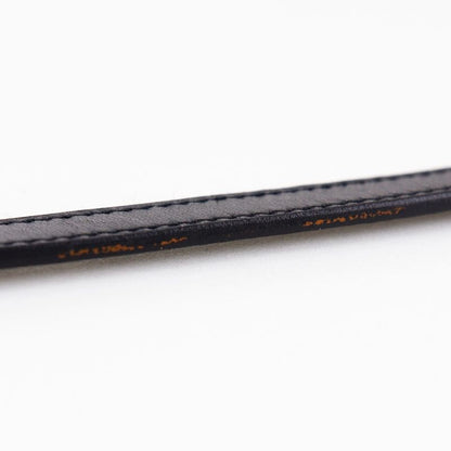 Hermes Serie Looping Leather Black/orange □I Ladies 15.1g Bracelet