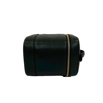 Chanel Chanel Caviar Leather Vanity Bag Mini Handbag Black 28298