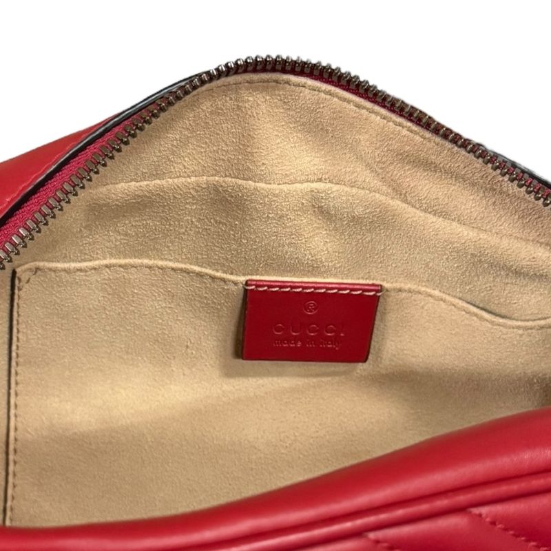 Gucci GG Marmont Shoulder Bag Leather 447632 Red Ladies Gucci  Gucci