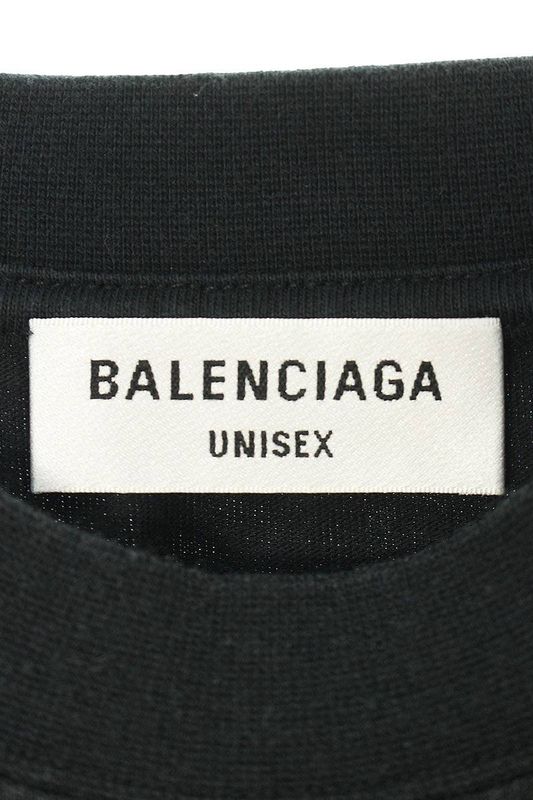 Balenciaga 612964 Tmvh3 Logo-printed Paint Finish T-shirt Men's S