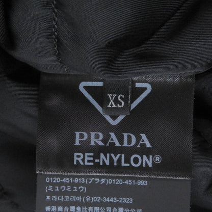 Prada 2022 Sgc091 Re-nylon Triangle Logo Cotton Graphic Padded Coat Yellow XS