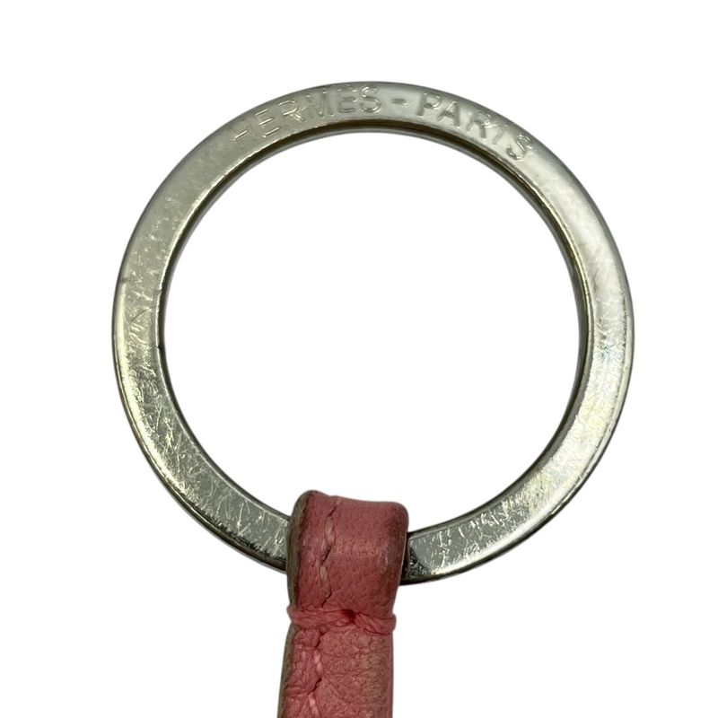 Hermes Key Holder Leather Marked Pink