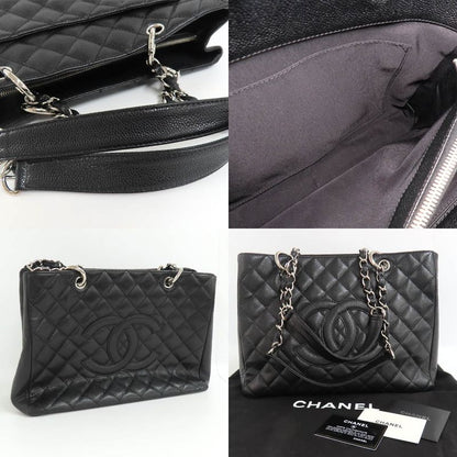 Chanel GST Tote A50995 Shoulder Bag Black Caviar Skin Svhardware 11th