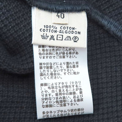 Hermes Waffle Knit Sleeveless Dress Black 100% Cotton Black Women's
