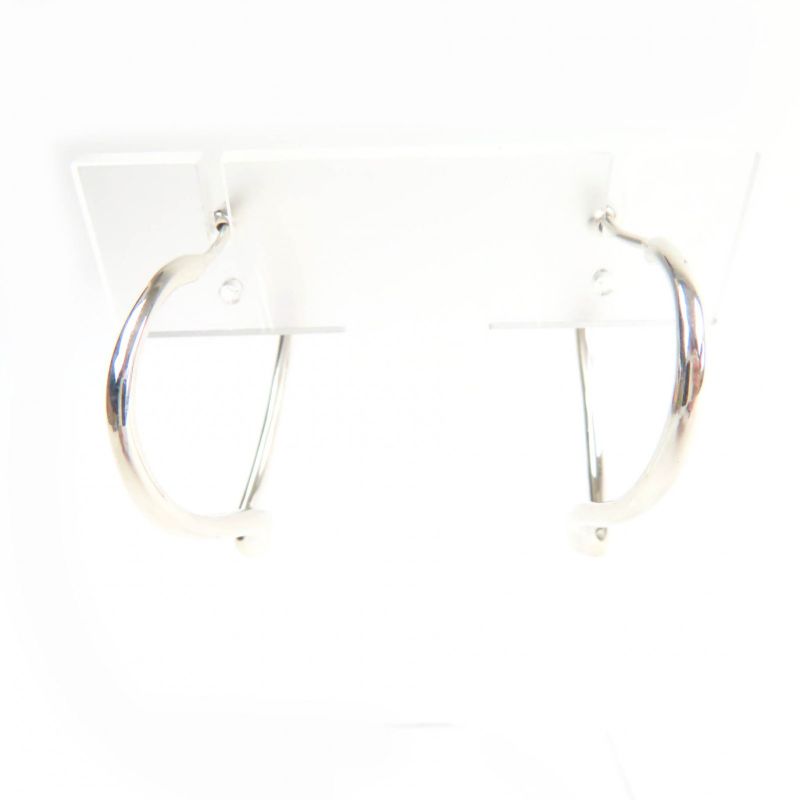 Tiffany & Co Elsa Peretti Small Open Heart Hoop Earrings Ag925