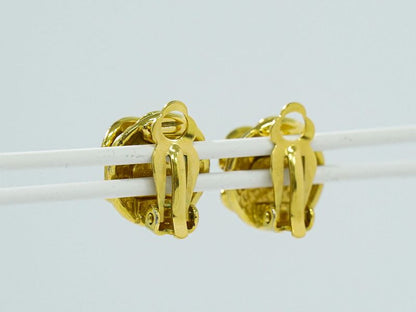 Authentic Chanel Coco Mark Earrings GP Gold Plated Coco Mark Accessories