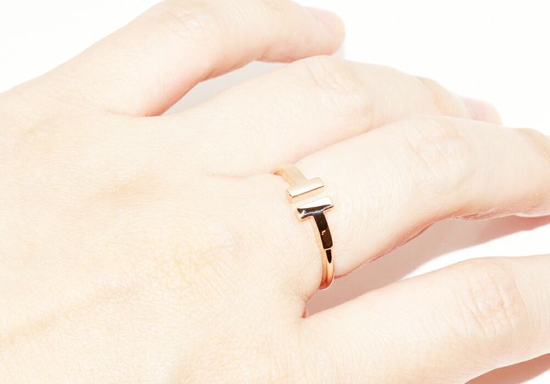 Tiffany & Co Rings 18K Pink Gold T-wire Ring