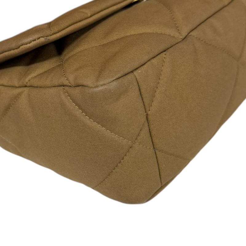 Chanel 19 Shoulder Bag Cotton Canvas As1160 Brown Ladies Chanel  Chanel