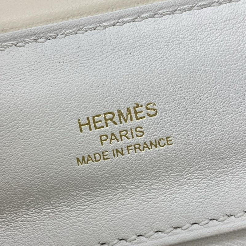 Hermes Sac 24/24 Van Cattle Mini 21 White And Nata Gold Hardware