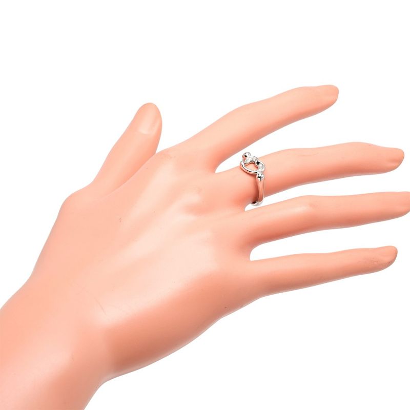 Tiffany & Co Open Heart Pt950platinum X 6P Diamonds #8.5 Ladies 6.21g Ring