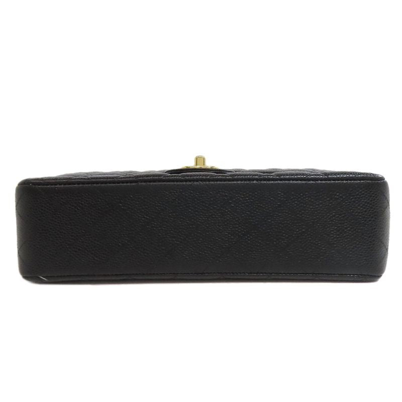 Chanel Double Flap Matelasse Gold Hardware Shoulder Bag Grained Calfskin Women