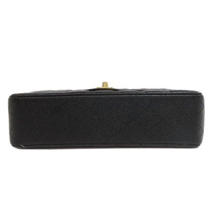 Chanel Double Flap Matelasse Gold Hardware Shoulder Bag Grained Calfskin Women