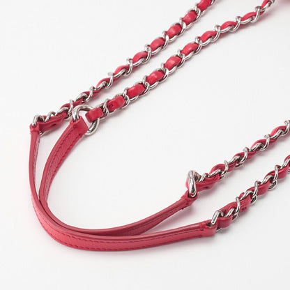 Chanel Matelasse Coco Push Lock Chain Shoulder Caviar Skin Red (silver Hardware)