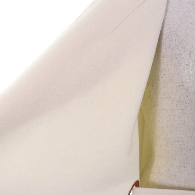 Hermes 23AW 3h0141da 100% Cashmere Leather Used Belt Design Long Gilet Vest Off