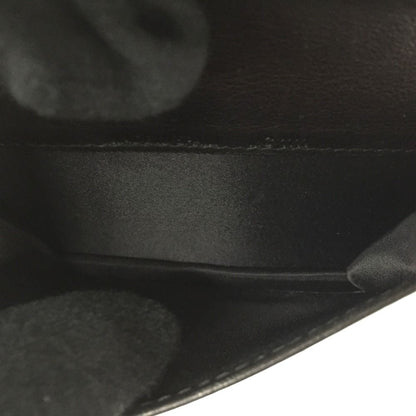 Christian Dior Enamel Cannage Card Case Black