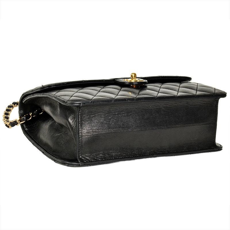 Chanel Matelasse Chain Shoulder Bag Lambskin Black Gold Hardware 8 Digits 14