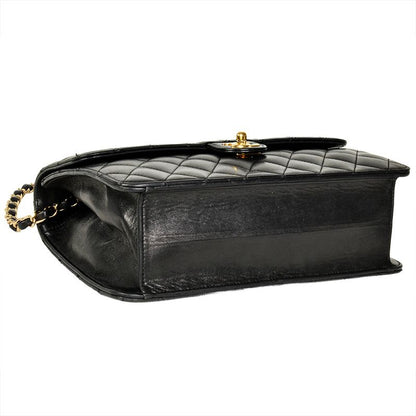 Chanel Matelasse Chain Shoulder Bag Lambskin Black Gold Hardware 8 Digits 14