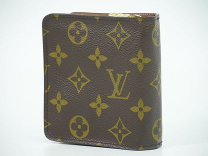 Authentic Louis Vuitton LV Compact Zip Monogram Fold Wallet Brown M61667