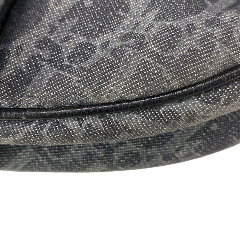 Dior/christian Dior Shoulder Bag Saddle Bag Navy Black And Orange Leather