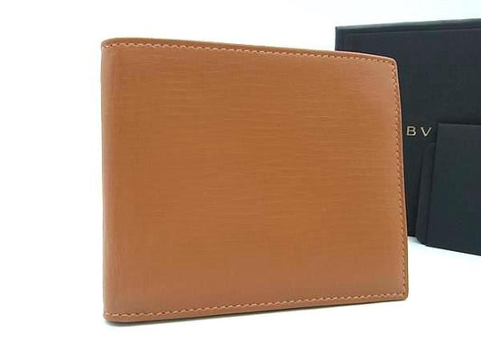 Bvlgari Bvlgari Wallet Billfold Card Holder Men's Women's Brown Bm1953