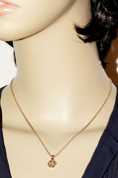 Bulgari Pendant Necklace 18K Pink Gold Diamond 1P (approx 020ct) Bulgari