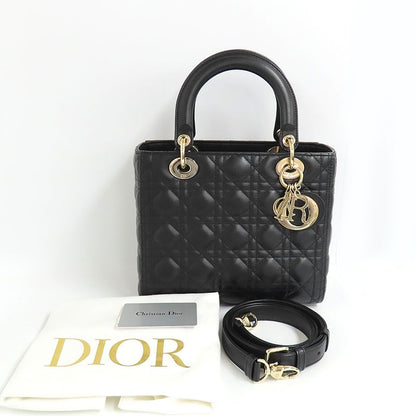 Christian Dior Lady Dior Medium Canaage 2WAY Hand Shoulder - M0565onge