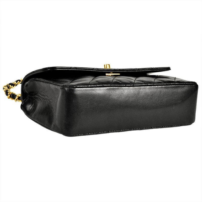 Chanel Mini Matelasse Chain Shoulder Bag Leather Black
