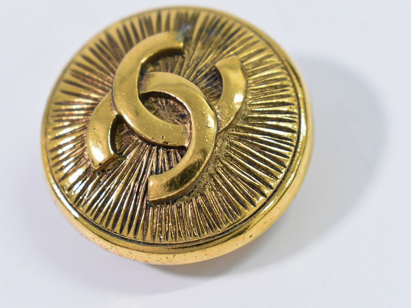 Authentic Chanel Coco Mark Earrings GP Gold Plated Coco Mark Accessories